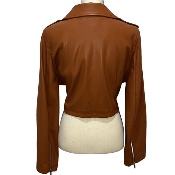 Gabi Fresh X FTF Brown Moto Jacket Size 0X/12 - Picture 8 of 12